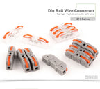 Lever Wiring Connector Fast Compact Splicing Electrical Connector Butt Terminal 1 to 1 Inline Wire Connector Connect 28-12 AWG