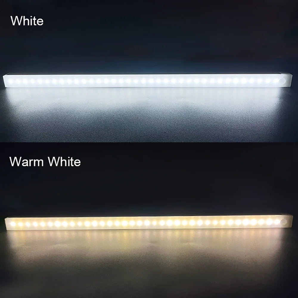 Runtowo 2pcs LED Motion Sensor Light Wireless Night Light Rechargeable Light Cabinet Wardrobe Staircase Backlight For Kitchen