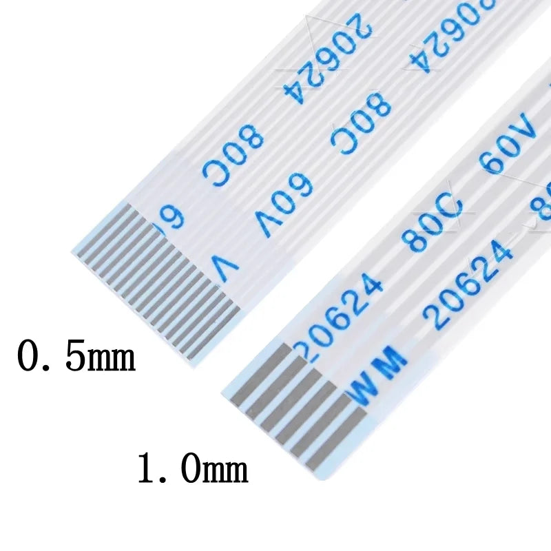 10PCS Flat Flexible Cable FFC FPC AWM 20624 80C 60V VW-1 FFC-0.5MM 1.0MM 4/5/6/8/10/12/14/16/18/20/24/26/30/32 Pin