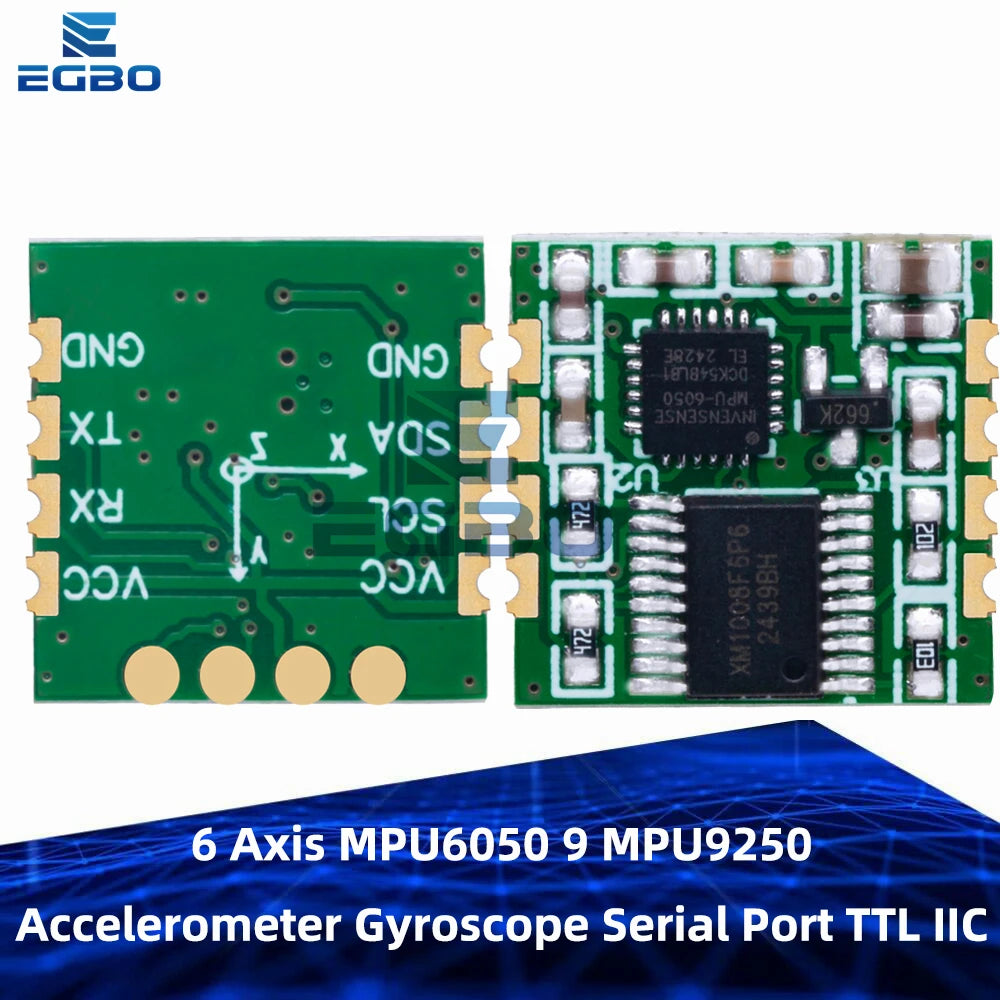 6-Axis MPU6050/MPU9250 Accelerometer and Gyroscope Sensor Module with Serial TTL and I2C Interfaces – Tilt and Motion Detection