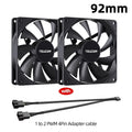 TEUCER 8015 Computer Case Fan 80mm/92mm 4-pin PWM High Airflow Ultra-thin Cooling Fan 1200-3000RPM Cascadable FDB Bearing Fan