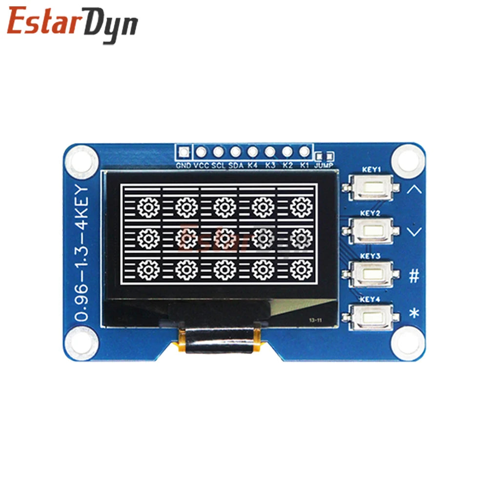 1.3 Inch 128x64 OLED Display SSD1116 with 4x4 Matrix Keyboard Module I2C SPI for Raspberry Pi ESP32