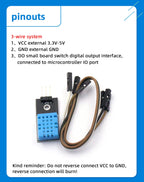 1PCS DHT11 DHT22 AM2320 Digital Temperature Humidity Sensor Module Board with DuPont Line For Arduino High Precision