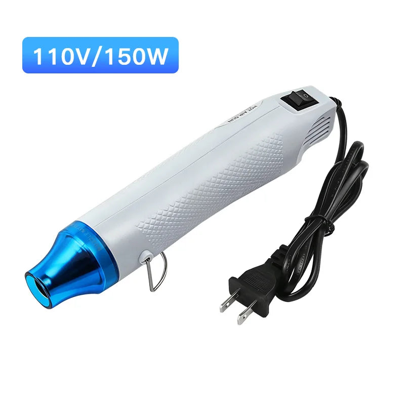 110V/220V Mini Heat Gun Hot Air Gun for Crafts Epoxy Resin Shrink Wraping, US/EU Plug, Multiple Colors Available