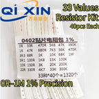 SMD Chip Resistor Assortment Kit 0402 0603 0805 1206 Size, 33 Values 20pcs Each SMT Sample Pack Electronic Circuit Repair Compon