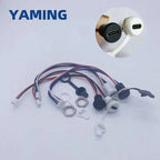TYPE-C USB Connector 2/4 Pins With 15cm Wire Waterproof Female Seat With PH2.0 Terminal Nut Lock Plate