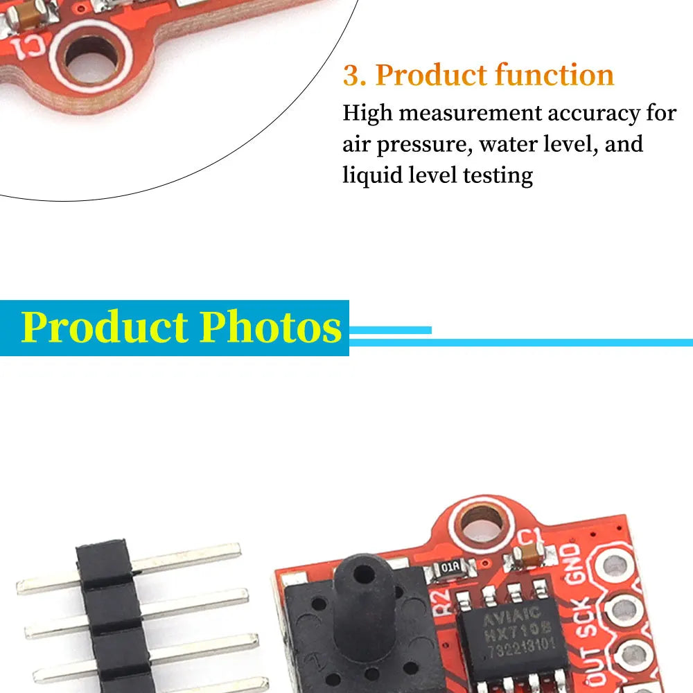 Javino HX710B Digital Atmospheric Pressure Sensor Module 0‑40KPa Liquid Flow Water Level Controller Board For Arduino