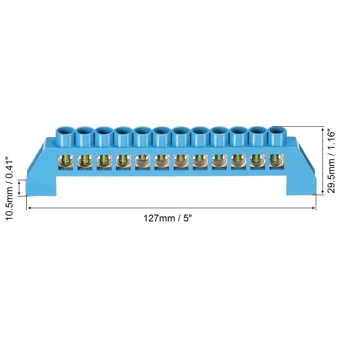 1/2Pcs 4/6/8/10/12 Positions Terminal Block Connector Strip Brass Zero Line Ground Bar Electrical Distribution Wire Screw Termin