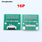 1pcs 4P 6P 8P 10P 12P 14P 15P 16P 18P 20P Test Board Adapter Double Rows Plate Connector 2.54mm 0.5mm Flip FPC Soft Flex Cable