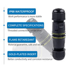 IP68 M16 Waterproof Connector,Electric Junction Box 2/3Pin Screw connection Solderless For 3-10mm Cable,Adapter terminal Outdoor
