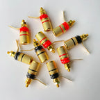 5-10pcs Amplifier Speaker Terminal Gold Plated Binding Post Banana Plug Socket Connector Suitable for 4mm Banana Plugs