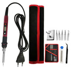 80W Digital Electric Soldering Iron Set Kit Temperature Adjustable 220V 110V  Ceramic Heater Soldering Tips Welding Tool  set