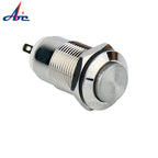 12mm 1NO Momentary Latching push button switch high flat head Push Button waterproof metal switch 2A 250V AC