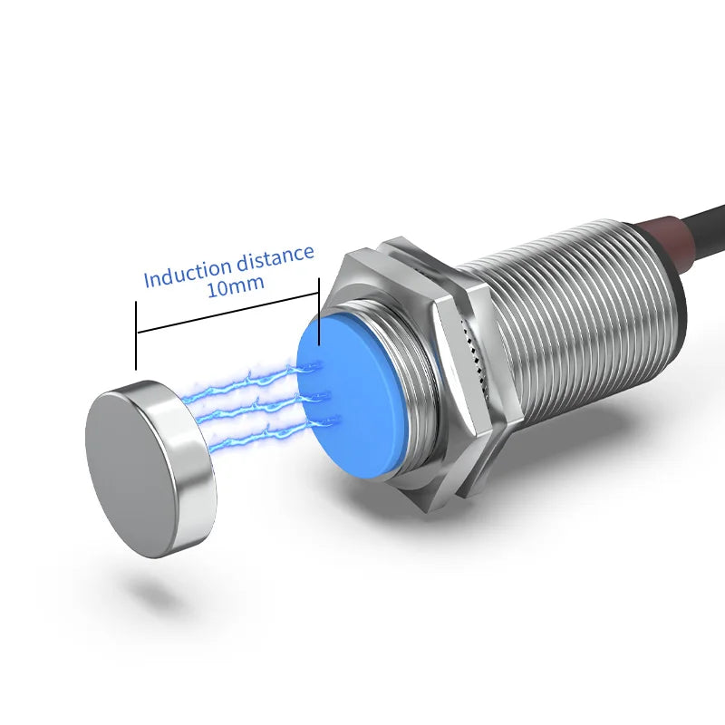 GTRIC Hall Switch Magnetic Proximity Sensor NJK5003 M18 Cylinder Series Sensing Distance 10mm 10-30VDC NPN PNP NO NC