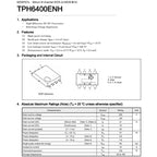 5PCS TPH6400ENH, L1Q SOP-8 Code TPH6400 ENH 6400 N-Channel MOSFET Field-Effect Transistor