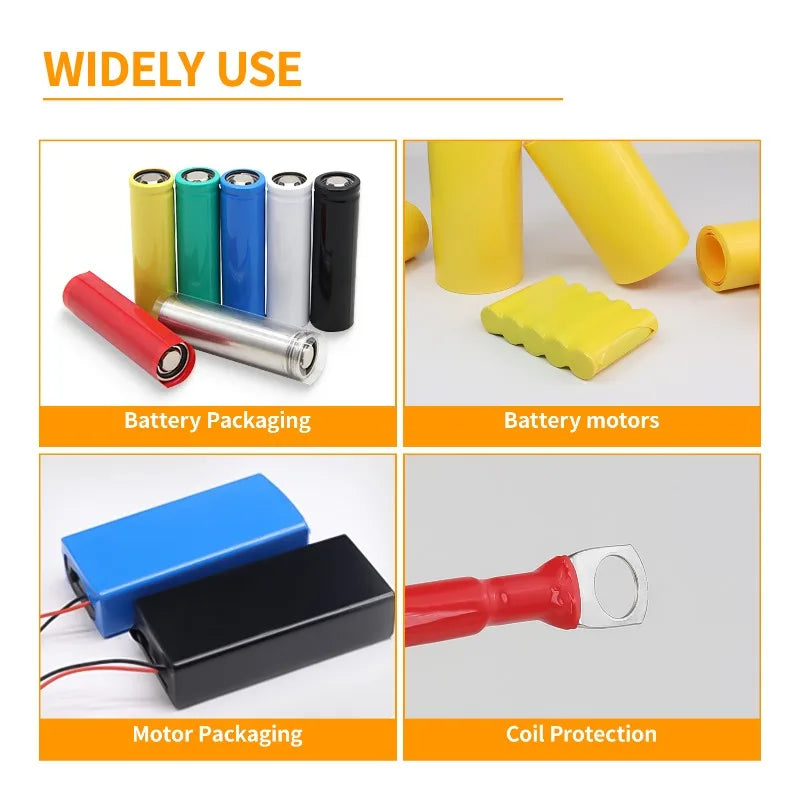 3/5M Transparent/Blue 7mm~150mm PVC Heat Shrink Tube 18650 Lithium Battery Pack Insulated Film Wrap Case Protector Cable Sleeve