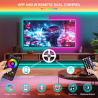 Smart 2IN1 USB LED Strip Lights RGB 5050 Remote Control Kit Flexible Ribbon LED Diode Tape Self-adhesive for TV Backlight