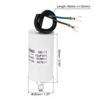 5-22uf CBB60 Run Capacitor AC 450V U Terminal Wires 50/60Hz Cylinder Bottom with M8 Screw for Washing Machine Pump Motor Star
