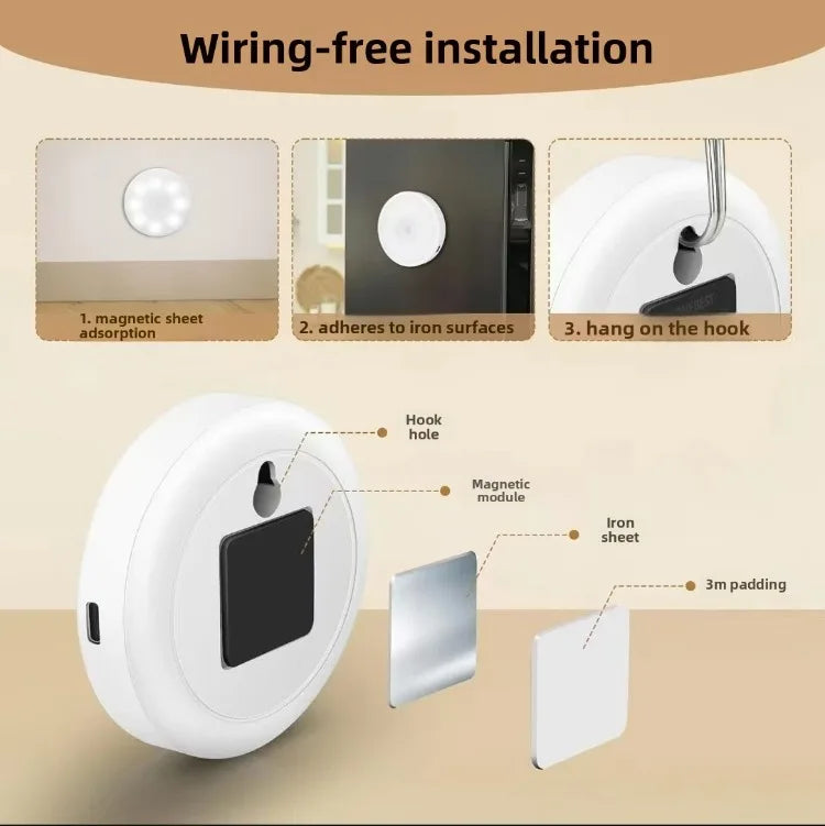 Three-color remote control induction night light can be used for wine cabinets, wardrobes, stairs, display cabinets, kitchens