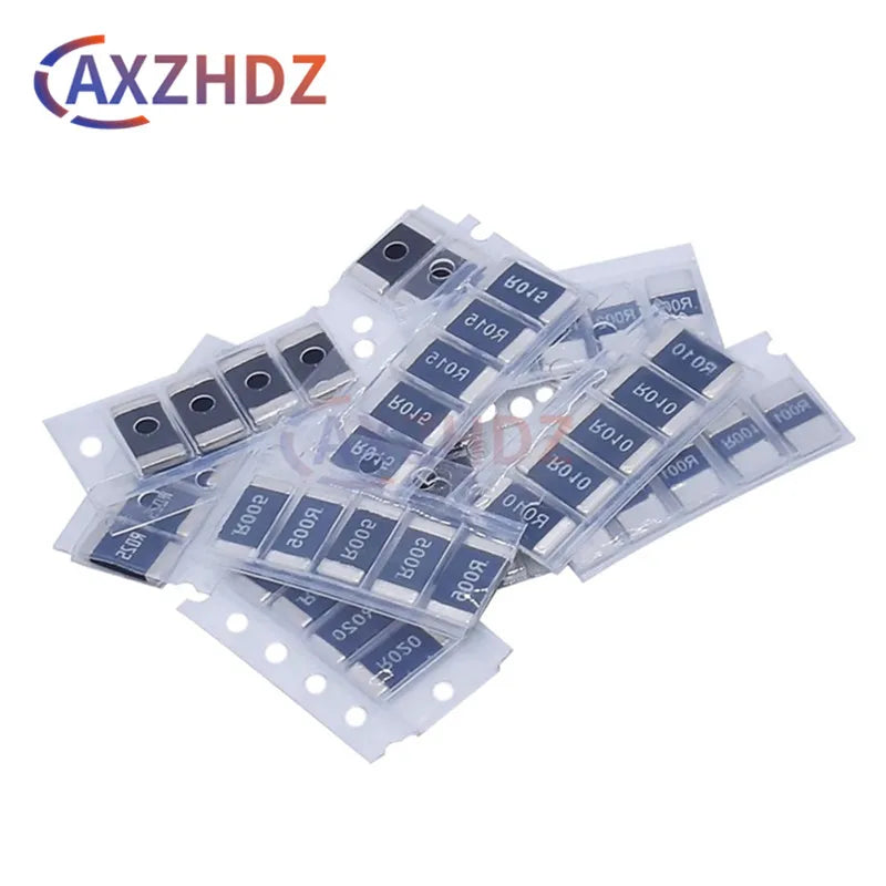 0603 0805 1206 SMD Resistor Sample Assorted Kit 2512 1W 2W 1% R001 R002 R005 R010 R015 R020 R025 R050 R100 10mR 0.1R 0.5R 1R Ohm