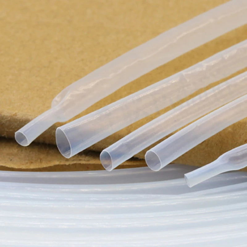 Clear PTFE/FEP Heat Shrink Tube Diameter 0.5-40mm 1.7:1/1.3:1 Shrinkage Ratio Wrap Wire Cable Sleeve For DIY