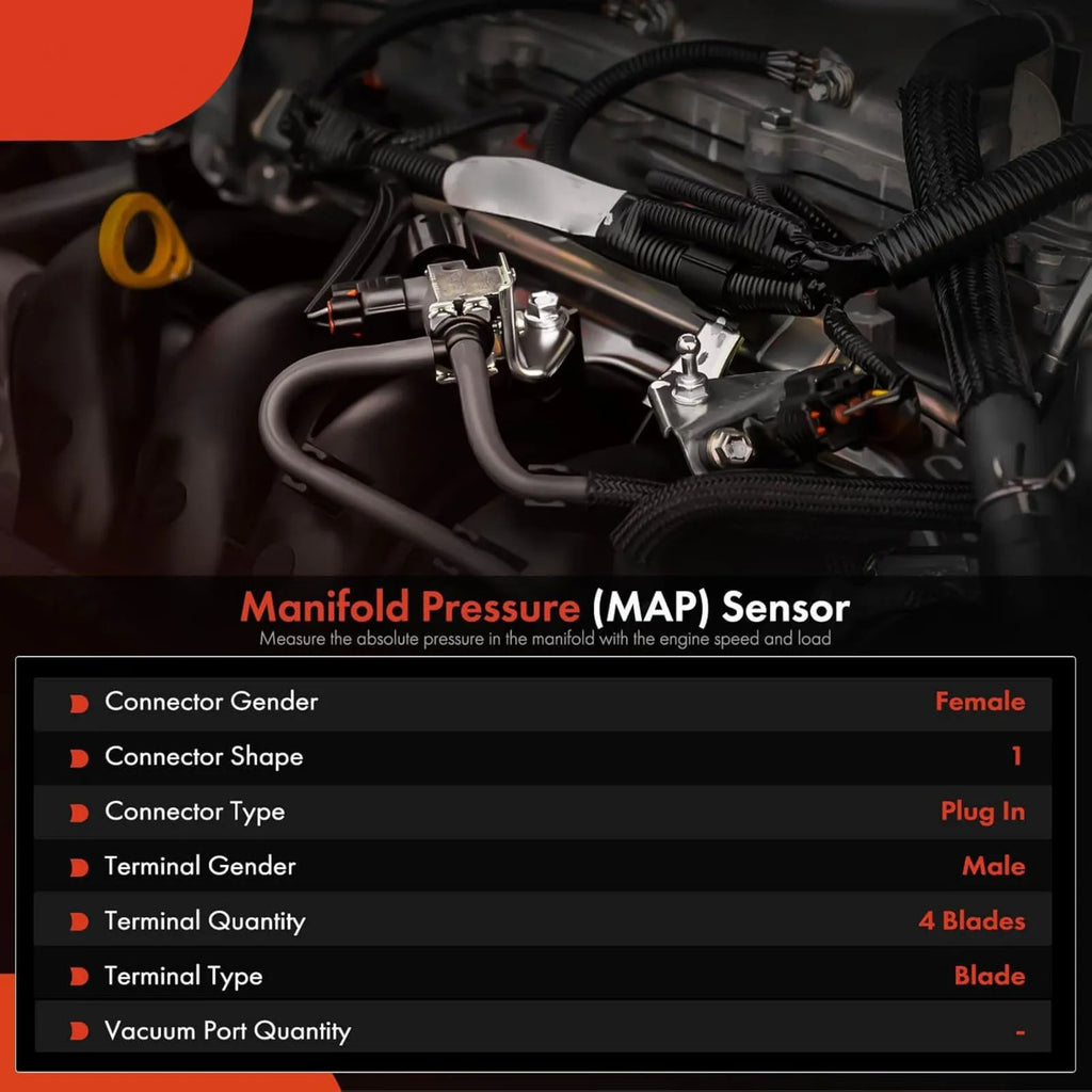 Manifold Absolute Pressure MAP Sensor AA5Z-9F479-C Replace AS436 for Ford F-150 Expedition Lincoln Navigator
