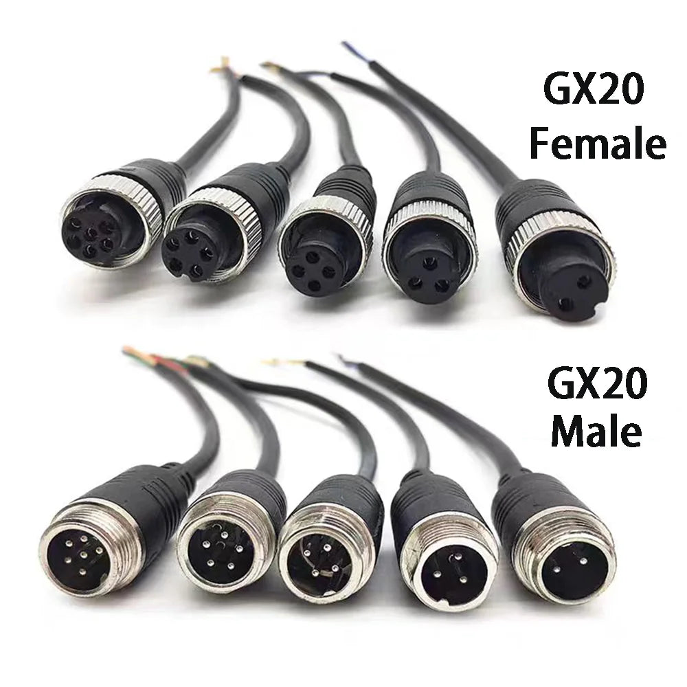 XT90 male cable GX20 2 3 4 5 6 Pin Female Docking Aviator Aviation Plug Socket Circular Connector for Dualtron LP16-3