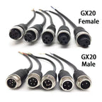 XT90 male cable GX20 2 3 4 5 6 Pin Female Docking Aviator Aviation Plug Socket Circular Connector for Dualtron LP16-3