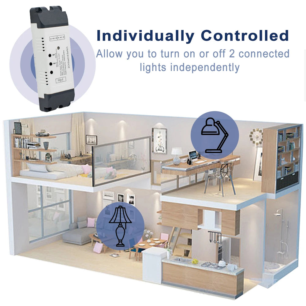 1/2/4CH EWeLink WIFI Smart Switch 7-32V 85-250V 220V Wireless Remote Control Relay Module For Garage Door Access Alexa Google