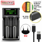 LiitoKala Lii-S2 Multi-Compatible Charger - Supports AA, AAA, 18650, 26650 Lithium Ion Batteries