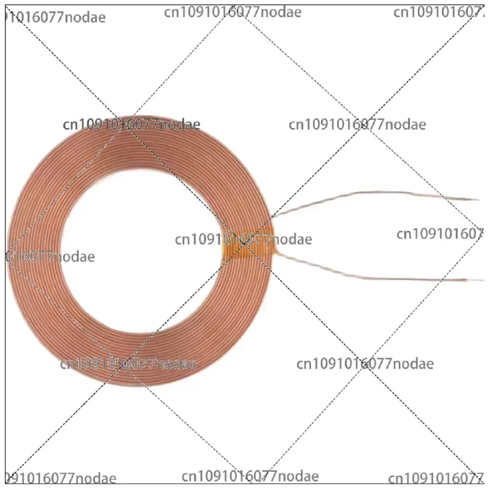 10PCS OD 50mm Hollow Copper Power Bank Inductor Coil 20uh Inductance Toroid Coil Qi Flat Diy Induction Charging Coil