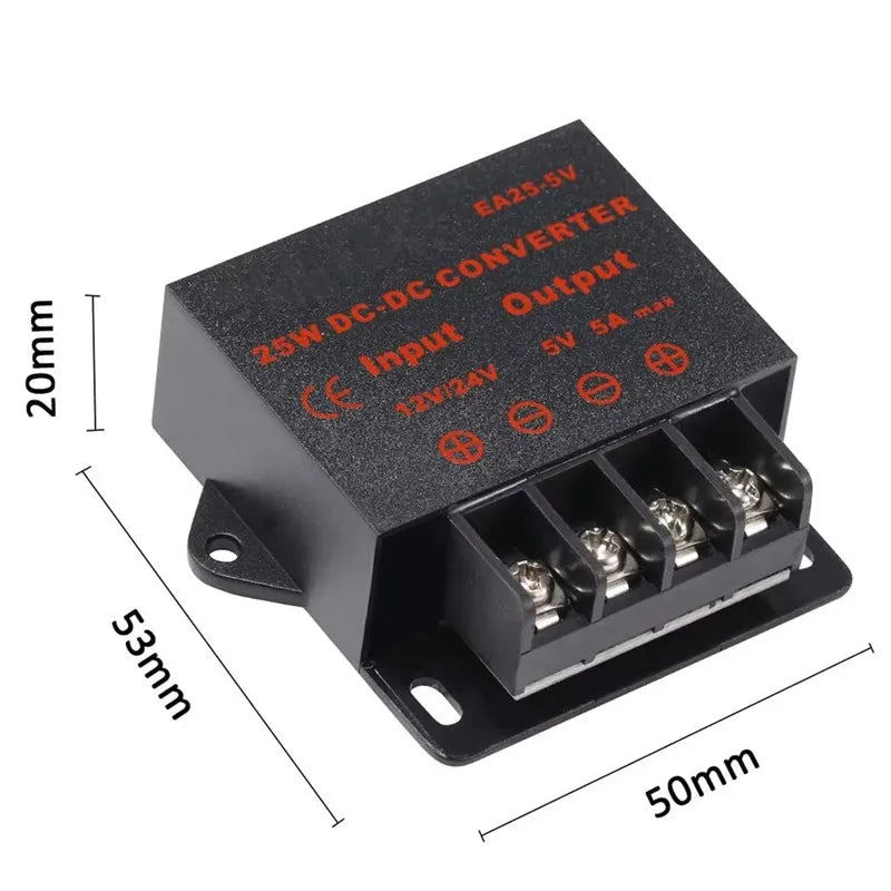 12V 24V to 5V 5A 10A 15A DC DC Converter Step Down Voltage Regulator Buck Converter Car Power Supply Transformer Module