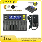 LiitoKala Lii-600 Lii-PD4 Lii-PD2 Lii-500 Lii-S8 LCD Battery Charger  For 21700 18650 18350 26650 22650 14500 NiMH