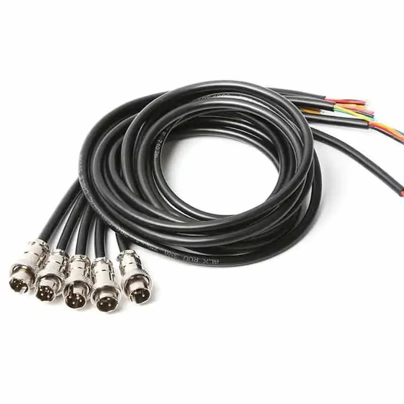 GX16 3 4 5 6 7 8 Pin Connector Cable Pure Copper Gold-plating 16MF GX16F Pin AB Reversed Aviation Plug Socket with Wire 0.3-3M