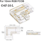 COB Led Strip Connector Light Strip Wire Connectors 2 3 4 Pin L-shaped For 5 8 10mm Width PCB Single Color RGB CCT Strip