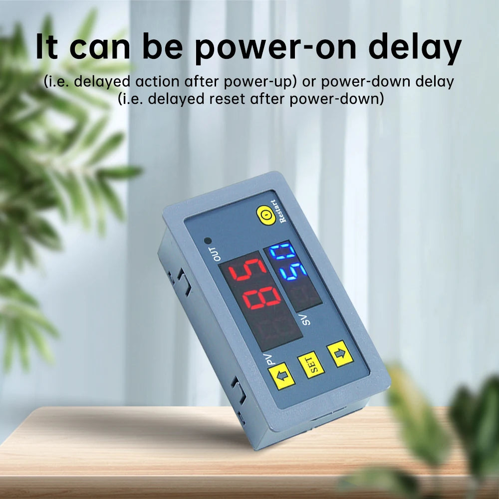 T3230 Delay Timer Relay module DC 12V/DC 24V/AC 110-220V Cyclic Timing Delay Relay 1-Channel Normally Open Relay switch 0-999s