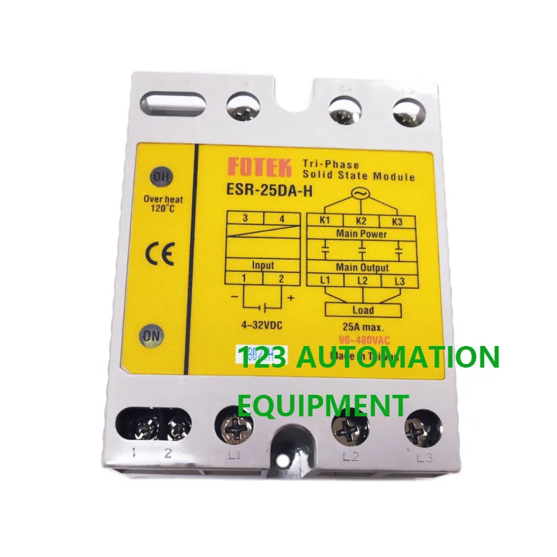 Authentic New FOTEK ESR-25DA 40DA 60DA 80DA 100DA 25DA-H 40DA-H 60DA-H 80DA-H 100DA-H Solid State Relay 3 Phase SSR Triac