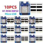 1-10PCS/ D1 Mini LIVE ESP32 ESP-32 WiFi+Bluetooth Internet of Things Development Board based ESP8266 Fully Functional TYPE-C