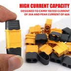 1-40PCS XT60 Battery Connector Male & Female Bullet Connector Plugs with Sheath Housing for RC Battery Motor FPV XT-60 Adapter