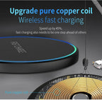 Mini Fast Wireless Charger Station For iPhone 17 16 15 14 13 11 Pro Max Induction LED Light Charging Station For Samsung Xiaomi
