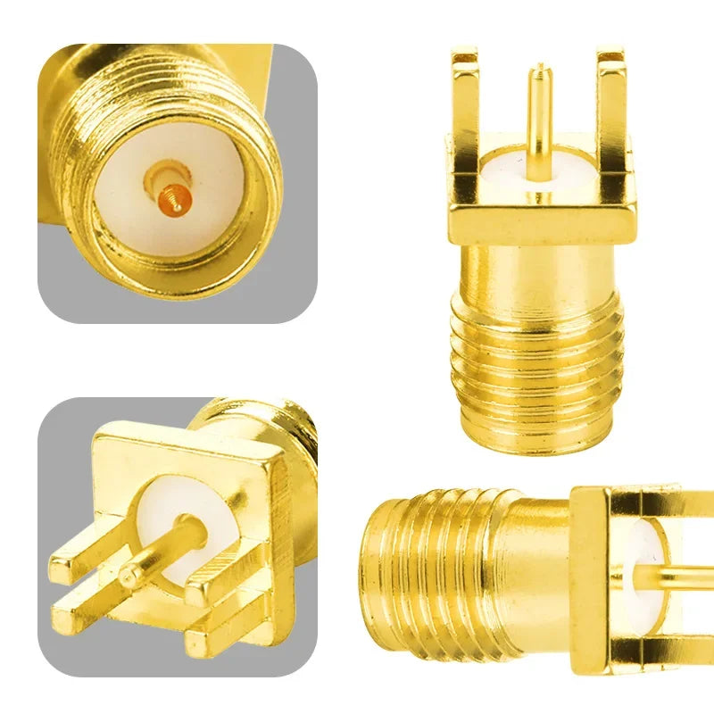 Female Jack Male Plug Adapter PCB Right Angle Mount 1.2mm Spacing Connector RPSMA-KE SMA-KE