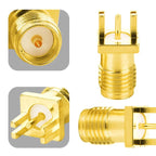 Female Jack Male Plug Adapter PCB Right Angle Mount 1.2mm Spacing Connector RPSMA-KE SMA-KE