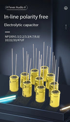 5PCS Audiophile Electrode Electrolytic Capacitor NP 50V 100V 1/2.2/3.3/4.7/6.8/10/22/47UF