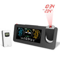 Weather Station Projection Alarm Clock In/Outdoor Color Screen Digital Thermometer Hygrometer Barometer Wireless Forecast Sensor
