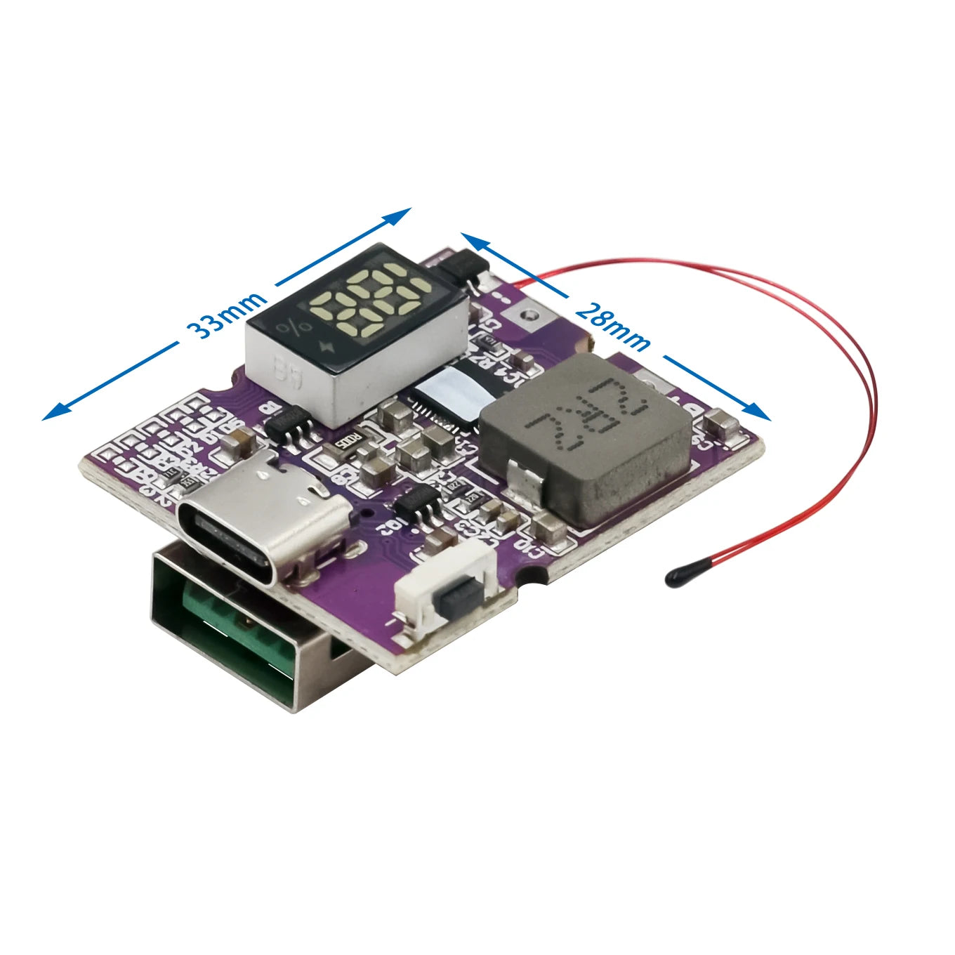 22.5W Power Bank Bidirectional Fast Charging Mobile Power Module Circuit Board With Digital/Light Type-C USB Suppor PD/QC3.0 2.0