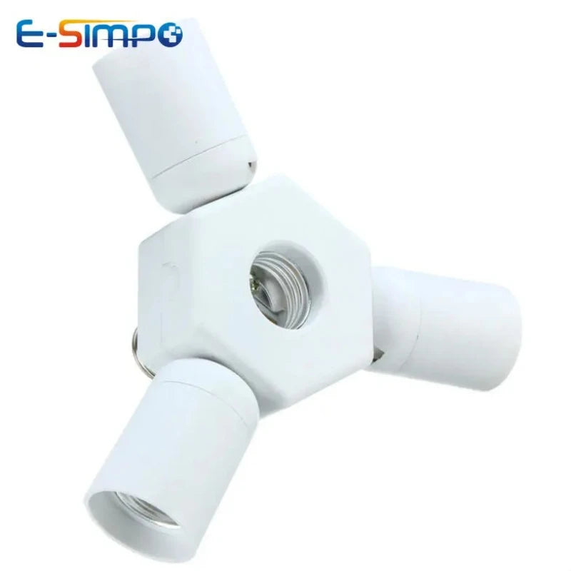 1pc E27-4E27 7E27 E26CFL LED Lamp Base Light Socket Splitter Extender Universal 250V2A Medium Edison Screw Lamp Holder Adapter