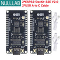 Upgraded ESP32 Development Board with USB-C Port, Equipped ESP32-D0WD-V3 Chip and 4MB Flash, 2.4GHz WiFi + BLE & Classic Bluetoo