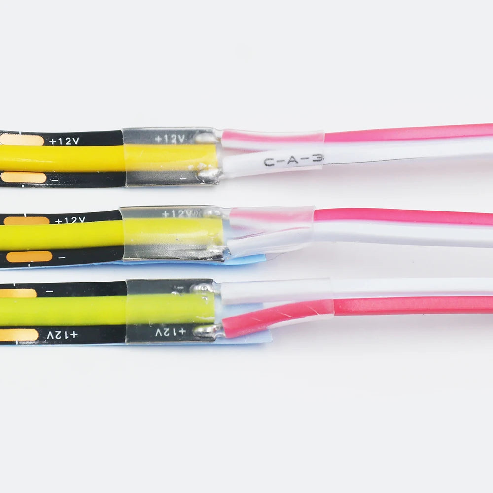 12V 24V Black PCB COB LED Strip Light 3000K 4000K 6000K 320LED/m High Density Lighting for Kitchen Cabinets Flex Tape RA90 IP30