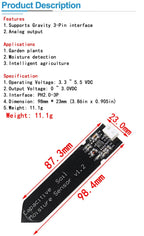 1-10pcs Capacitive Soil Moisture Sensor Module Not Easy to Corrode Wire 3.3~5.5V Corrosion Resistant W/ Gravity for Arduino