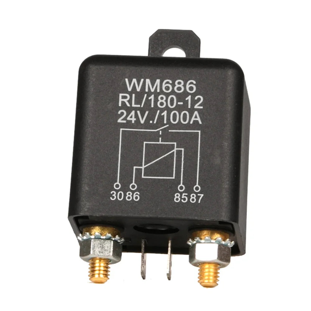 12/24V 100/200A Universal Battery Switch Relay Start 4 Pin Dual Battery Isolator Relay Current Start Relay Normal Open Car Relay